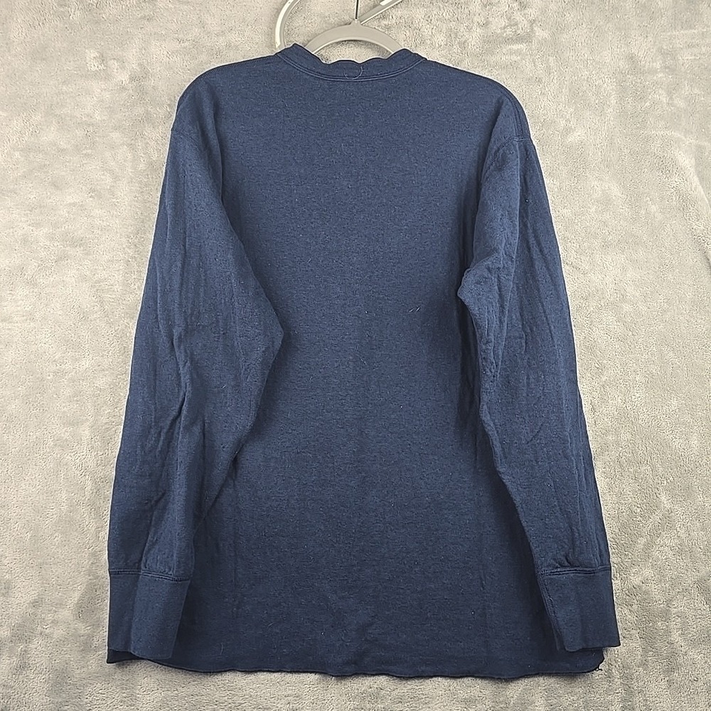 LL Bean River Drivers Shirt Mens XL Navy Blue Traditional Fit Wool Blend 2 Layer - Picture 2 of 7
